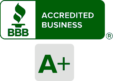 better business bureau bbb dark green logo A+